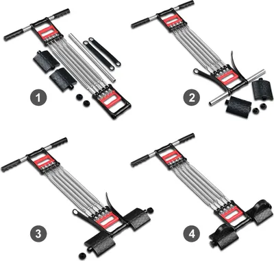 Zdjęcie produktu dla Ekspander klatki piersiowej 15-75 kg - Trener ramion pleców - Trening siłowy z ekspanderem sprężynowym