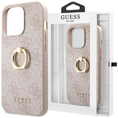 Zdjęcie produktu dla Etui Guess Guhcp13L4Gmrpi Na Iphone 13 Pro / 13 - Różowe 4G With Ring Stand