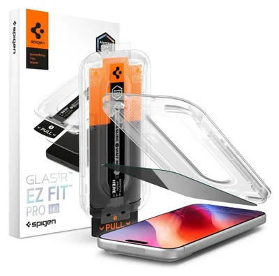 Obrázok produktu pre Spigen Glas.tR EZ Fit Pro HD Privacy, Apple, iPhone 18 Pro Max, Protinárazový, Odolné proti poškriabaniu, Čierna, 1 kusov