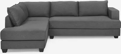 Immagine prodotto di Divano design angolare 3 posti moderno in tessuto grigio Alhena