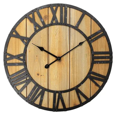 Produktbild von Clayre & Eef Wanduhr Ø 46x5 cm Braun MDF