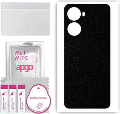 Produktbild von apgo Rückseite Schutzfolie, Skin, kompatibel mit ZTE Axon 40 Lite, Hinten Displayschutzfolie aus Vinylfolie, kratzfest, einfache Montage - Mattschwarz