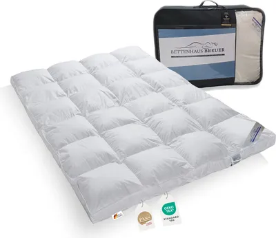 Produktbild von Super warme 100% Winter Hochsteg Daunen Bettdecke 1230g Daunen 135x200