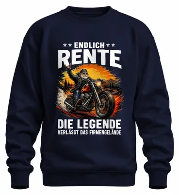 Productafbeelding van Eindelijk pensioen. De legende verlaat het bedrijf. Sarcasme-trui, marineblauw, maat L