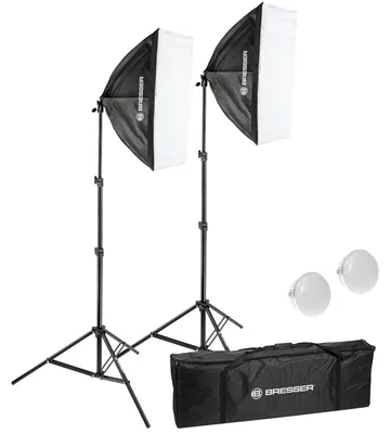 Produktbild von Bresser - F004490 - BR-225B LED Tageslicht-Set mit Softboxen 50 x 70 cm