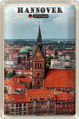 Produktbild von Blechschild Städte Hannover Marktkirche Altstadt 20x30cm