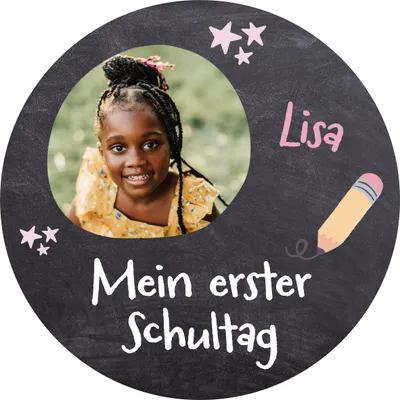 Produktbild von Tortenaufleger essbar individuell Einschulung 20cm Fondant
