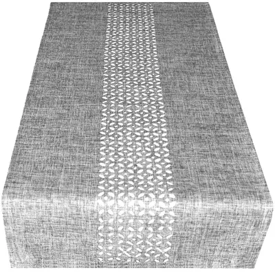 Produktbild von Tischläufer Durchbrochene Ornamente grau 40x90 cm