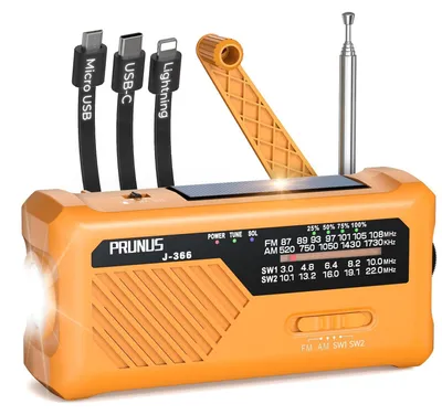 Productafbeelding van Radio op Batterijen Overleving (AAA), Draagbare Noodradio met Handzwengel
