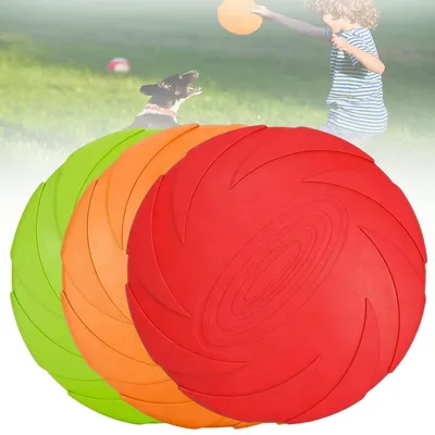 Produktbild von Hundefrisbee 3 Stück 18cm Natürlicher Kautschuk für Land und Wasser