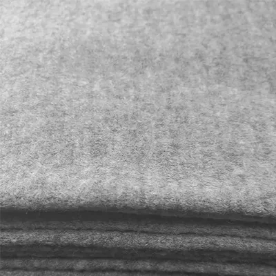 Walkloden Wollstoff Wollwalk Wollfilz Loden uni Stoff ab 0,5m x 1,45m grau meliert