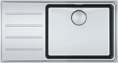Produktbild von FRANKE Spüle MYTHOS MYX 211 mit Druckknopfventil und verdecktem Überlauf / Ausschnitt Slimtop 846x444 mm
