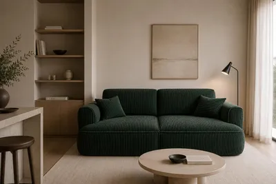 Produktbild von BIGSOFA COZI, Dunkelgrün mit Cordbezug