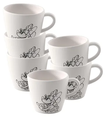 Obrázok produktu pre Villeroy & Boch Manufacture Rock biela – Mickey Mouse šálka na espresso 60 ml, 6-dielna sada