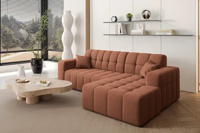 Produktbild von Kaiser Möbel Ecksofa L-förmiges Nimes-Eckmöbel links/rechts Kupfer Rechts