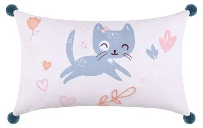 Image de Coussin pompons Zoeline le chat