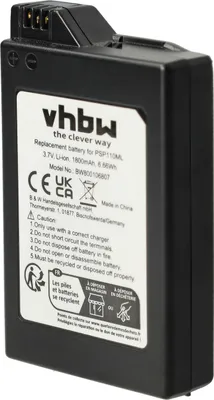 Obrázek produktu pro Jsem kompatibilní Sony PSP-1000 3,7V 1800mAh