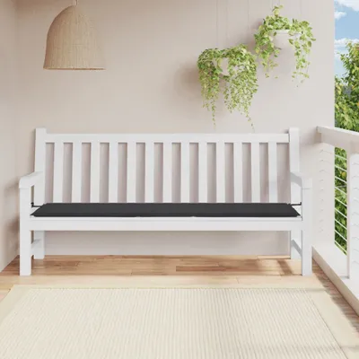 Produktbild von "im Angebot" Gartenbank-Auflage Schwarz 200x50x4 cm Oxford-Gewebe - Gartenmöbelauflagen CC20123