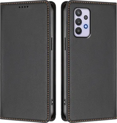 Immagine prodotto di Custodia in pelle per Samsung Galaxy A32 4G, flip case magnetico in Finto cuoio con supporto Nero