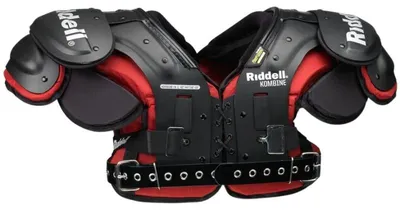 Produktbild von Riddell Kombine Lineman M Größe American Football Schulterpads Schwarz/Rot