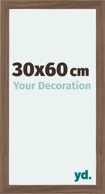 Produktbild von Bilderrahmen, 30x60 cm, Nussbaum Dunkel, MDF, Mura