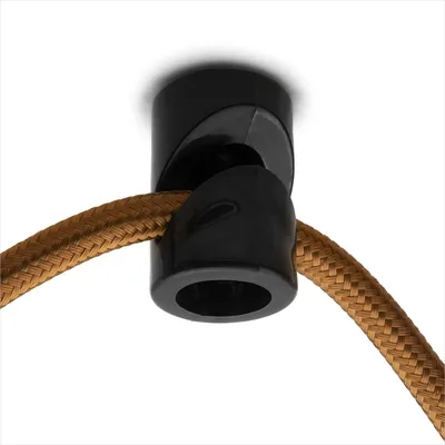Deckenhalter für Lampen, 5 Stück, schwarz, mit Kabelverstellung