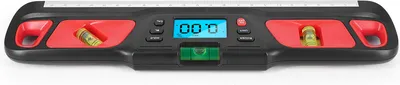 Image de Rapporteur numérique Affichage LCD Niveau magnétique en acier inoxydable Jauge d'angle multifonctionnelle Mesure de l'angle absolu et relatif avec fonction de maintien des données et de changement d'unité