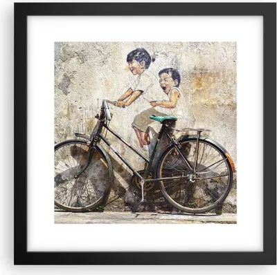 Produktbild von Gerahmtes Poster - Schwarzer Rahmen - Graffiti modern - 30x30 cm - Wand Bild - Wanddeko - Wandbilder - Kunstposter - Wandposter - Bilderrahmen - Bilder - Kunstdruck - Wandbild - P2BAC30x30-3617