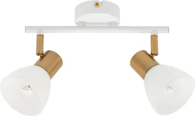 Produktbild von ARTE LAMP Deckenlampe – Deckenleuchte für Küche – Hängeleuchte LED mit Kabel und für zwei Glühbirnen – Hängelampe mit weißen Lampenfassungen und -schirm