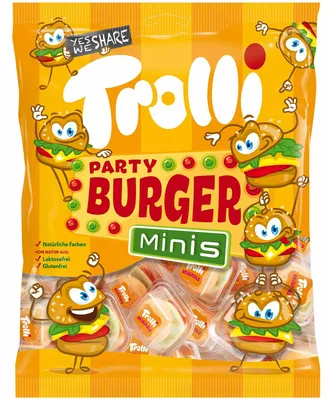 Image de Trolli 4000512004905 Trolli Fruchtgummi MINI BURGER, 170 g