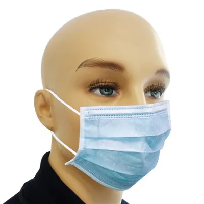 Produktbild von AMPri Med Comfort Mundschutz 3 lagig 50 Stück blau