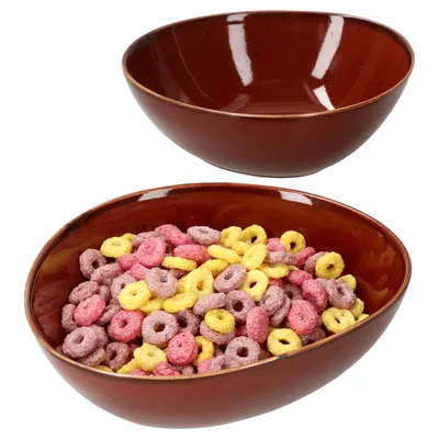 Obrázek produktu pro 2x miska na cereálie Marron Taste 2 osoby Polévková mísa Salátová mísa Dezertní porcelán Kaštan