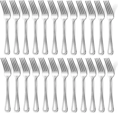 Immagine prodotto di Forchette in acciaio inox - 24 pezzi - 20 cm - finitura a specchio