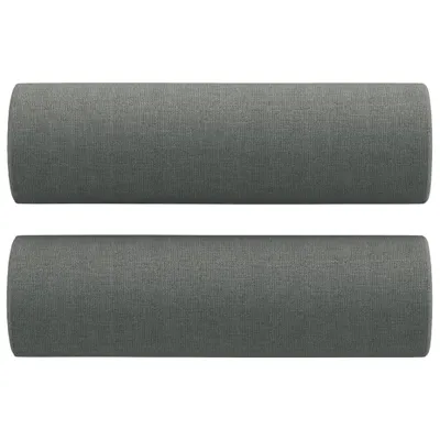 Image de Coussins décoratifs lot de 2 Gris foncé Ø15x50 cm Tissu