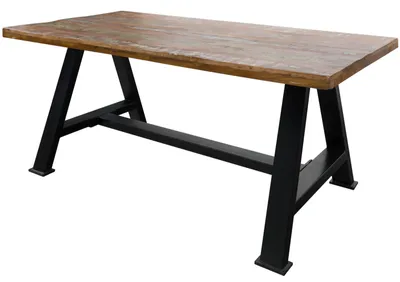 Immagine prodotto di MASSIVMOEBEL24 | tavolo da pranzo in legno di Legno riciclato 160x90x76 multicolore laccato INDUSTRIAL #84