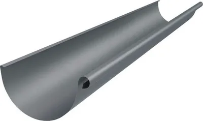 Produktbild von Zambelli Dachrinne Stahl halbrund Anthrazitgrau RAL 7016 für Rinnengröße 280 mm L = 3000 mm