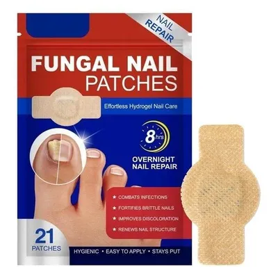 Obrázek produktu pro Náplasti na nehty pro péči o nehty, 21 kusů, látkové náplasti, 7,5 x 4,2 cm
