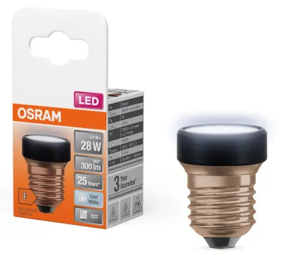 Image de OSRAM 4058075839991 LED (monochrome) EEC F (A - G) E-27 3.5 W = 28 W Neutral white (Ø x H) 35 mm x 35 mm 1 pc(s)