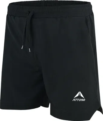 Produktbild von ATTONO Shorts Sporthose gefütterte warme kurze Sport Fussball Gym Jogging Hose mit Unterhose - XL