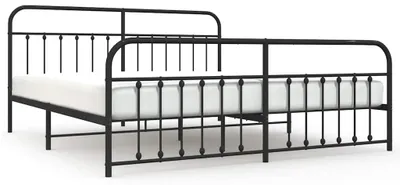 Immagine prodotto di vidaXL Struttura letto con testiera e pediera in metallo nero 200x200 cm