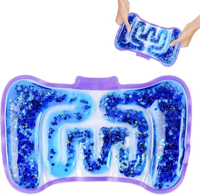 Produktbild von Sensorik Spielzeug, Sensorische Schläuche Fidget Spielzeug, Flüssig Fidget Squishy Maze Toy für Kinder, Squishy Sensory Tubes Gefüllt mit Pailletten