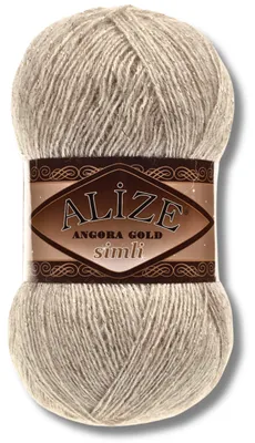 Obrázek produktu pro Alize 1x 100g Angora Gold Simli, lesklá příze, jednobarevná, vhodná pro háčkování a pletení (152)
