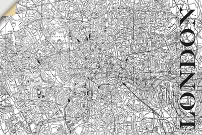 Produktbild von ARTland Wandbild, selbstklebend London Karte Straßen Karte Größe: 60x40 cm
