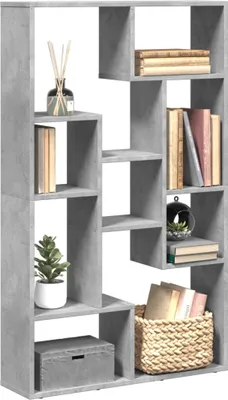 Imagen del producto de Maison Exclusive - Estantería para libros, color gris hormigón, 72 x 20 x 120,5 cm, material de madera