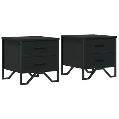 Produktbild von Nachttische 2 Stk. Schwarz 40x41x40 cm Holzwerkstoff