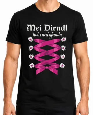 Imagen del producto de Camiseta para hombre, modelo "Edelweiß", de la marca "Oktoberfest Bayern Trachten", estilo "Mei Dirndl", color , talla M
