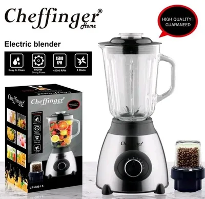 Produktbild von Cheffinger CF-GIB1.5: 2-in-1-Standmixer aus Edelstahl und Glasbehälter – 1,5 L MUST HAVE in jeder Küche!