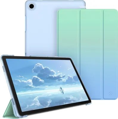 Produktbild von Fintie Hülle für Samsung Galaxy Tab A9 Plus 11 Zoll 2023, Ultradünn Schutzhülle mit Translucent Rückseite Cover mit Auto Schlaf/Wach Funktion für Samsung Tablet A9+ SM-X210/X216/X218, Farbverlauf