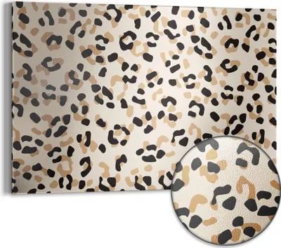 Produktbild von DEQORI Magnettafel Metall 60x40 cm 'Leopardenglanz' Whiteboard Pinnwand Magnetboard Büro