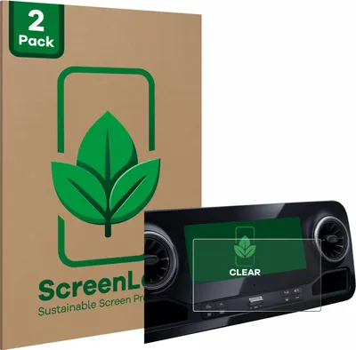 Produktbild von 2x ScreenLeaf Schutzfolie für Mercedes-Benz Sprinter 2018 MBUX 7" nachhaltiger Displayschutz Display Schutz Folie Klar Transparent